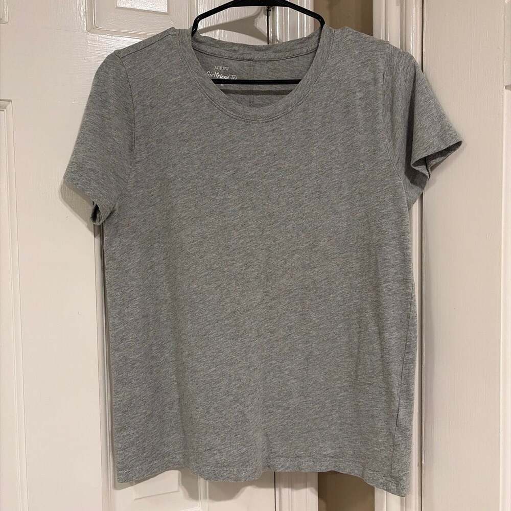 J.Crew Women's Heather Grey Girlfriend T-Shirt
